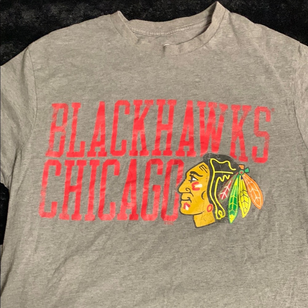 Gray Blackhawks Chicago T-Shirt